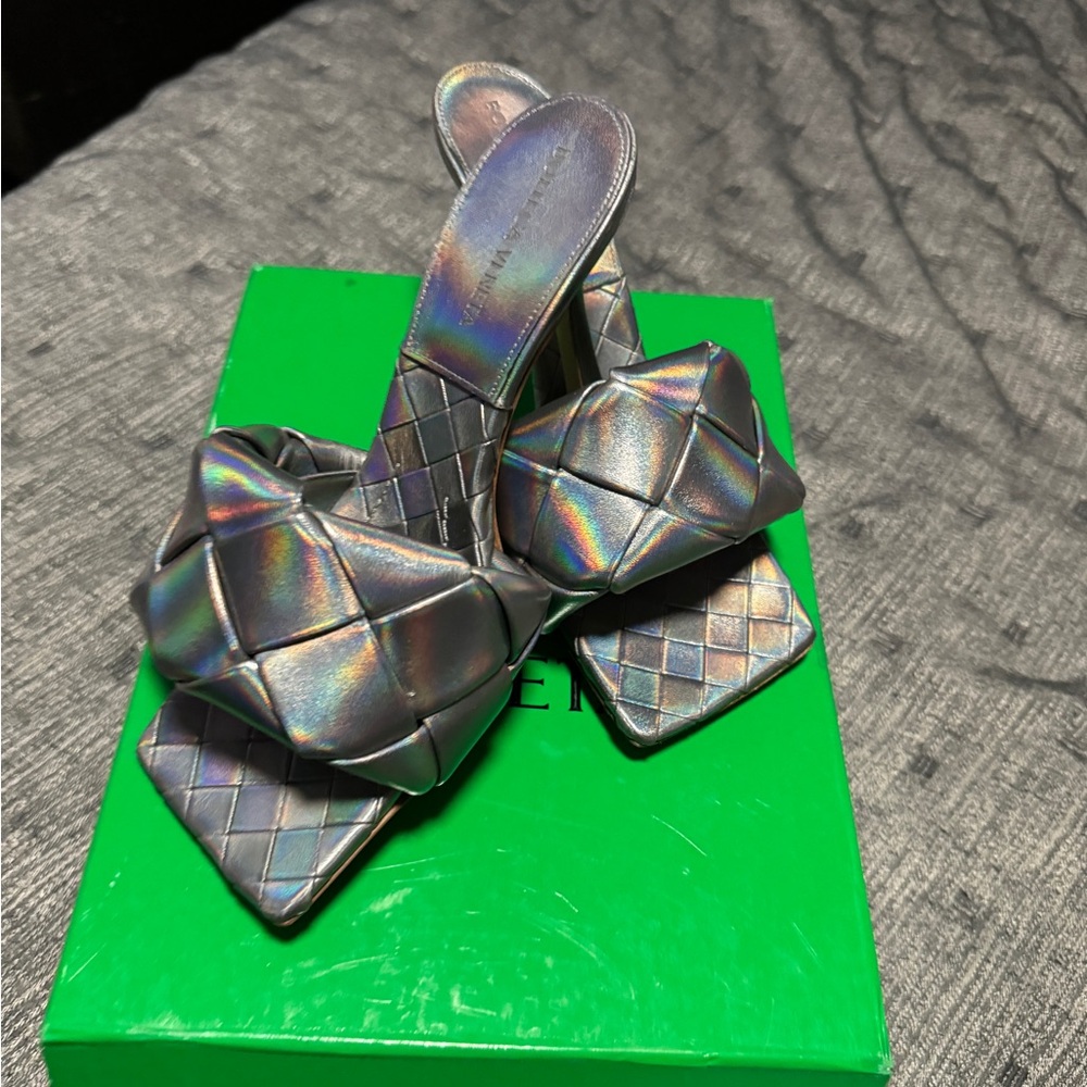 Bottega metallic sandals size 7.5 brand new never worn